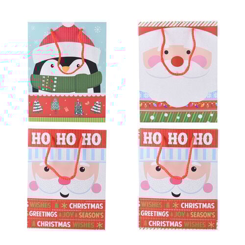 12er-Set Geschenktüten, Weihnachtsmotiv, Größe S (18x10x23 cm), M (32x12x26 cm), und L (31x12x42 cm), Mehrfarbig  image number 0