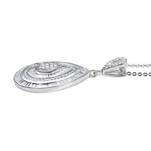 D'Joy wei&szlig;er Diamant Anh&auml;nger mit 50cm Kette - 1 ct. image number 4
