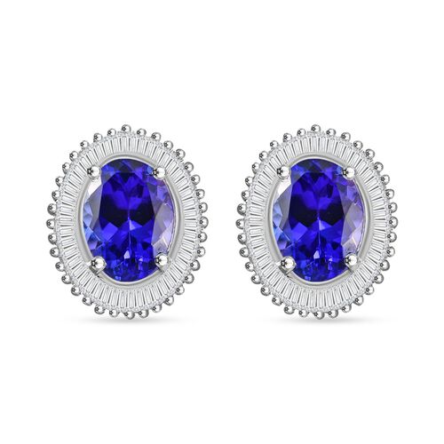 RHAPSODY AAAA Tansanit und VS Diamant Ohrringe in 950 Platin - 2,72 ct. image number 0