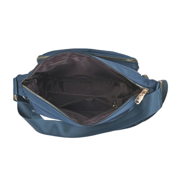 Stylische Umhängetasche mit verstellbarem Gurt und RFID-Schutz, Petrolfarben image number 8