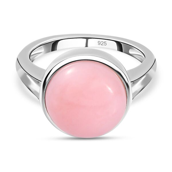 Nat&uuml;rlicher Peruanischer Rosa-Opal Ring, 925 Silber platiniert, ca. 5.79 ct image number 0