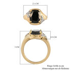 Elite Shungit und Zirkon Ring 925 Silber vergoldet image number 7