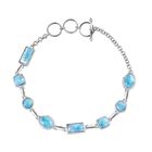 AA Larimar Armband ca. 19 cm 925 Silber rhodiniert ca. 14,58 ct.