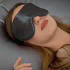 SERENITY NIGHT: 2er-Set - Kissenbezug und Augenmaske aus 100% Maulbeerseide, Schwarz  image number 3