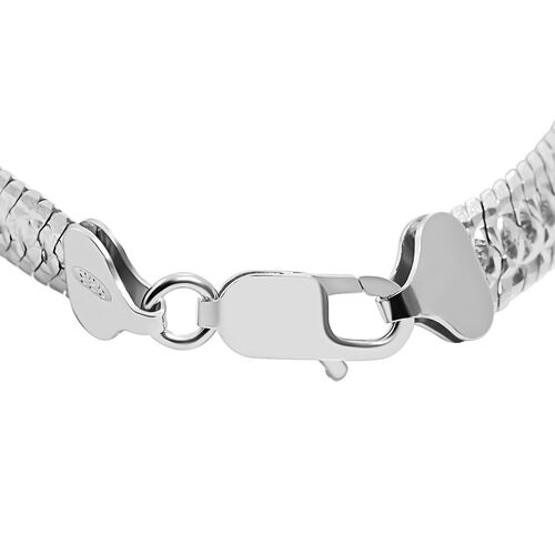 Fischgrätean-Armband 19cm in rhodiniertem 925 Silber image number 1