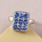 AAA Tansanit und Zirkon Cluster Ring - 2,33 ct. image number 1