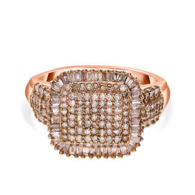 Natürlicher Champagner-Diamant-Ring - 1 ct.
