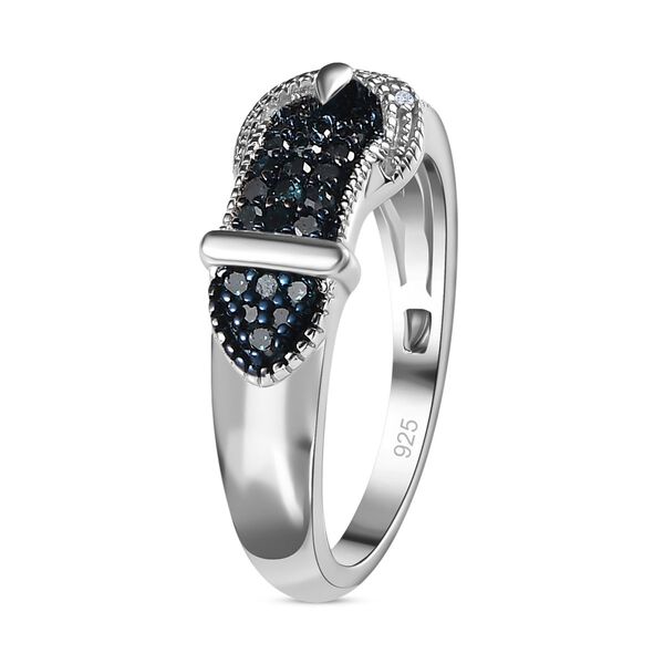 Blauer und weißer Diamant-Ring - 0,25 ct. image number 5