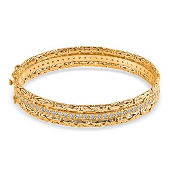 LUXURIANT DIAMOND - Lab Grown Diamant SI-GH Armreif ca. 19 cm 925 Silber 916 Gelbgold Vermeil ca. 2,50 ct.