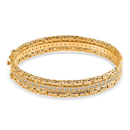 LUXURIANT DIAMOND - Lab Grown Diamant SI-GH Armreif ca. 19 cm 925 Silber 916 Gelbgold Vermeil ca. 2,50 ct.