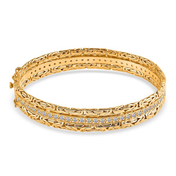 LUXURIANT DIAMOND - Lab Grown Diamant SI-GH Armreif ca. 19 cm 925 Silber 916 Gelbgold Vermeil ca. 2,50 ct.