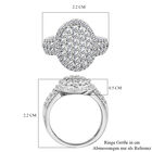 88 Facetten Moissanit-Ring, 925 Silber platiniert  ca. 1,17 ct image number 6
