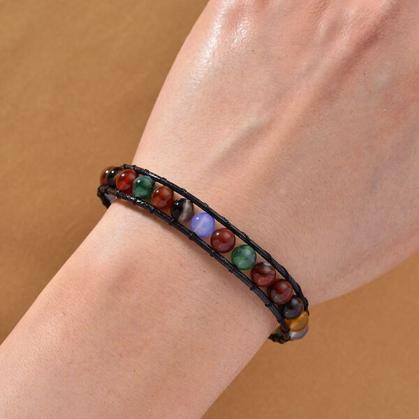 Flexibles mehrfarbiges Achat Armband - 35 ct. image number 2