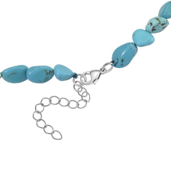 Blaue Howlit Halskette, 45+5cm - 157,50 ct. image number 5