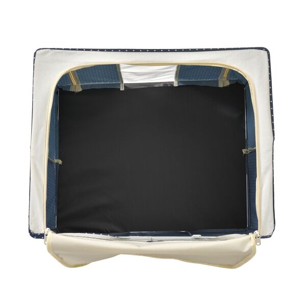 66L Aufbewahrungsbox mit Metallrahmen, Stapel- und faltbar, 50x40x33cm, Blau image number 6