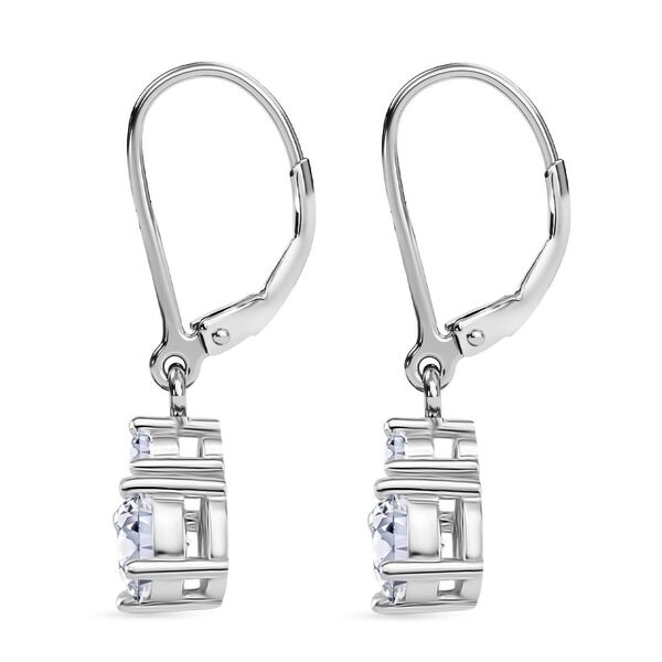 RADIANTA GRA zertifiziert Moissanit (D-VVS) Ohrringe 925 Silber rhodiniert ca. 1.12 ct image number 4