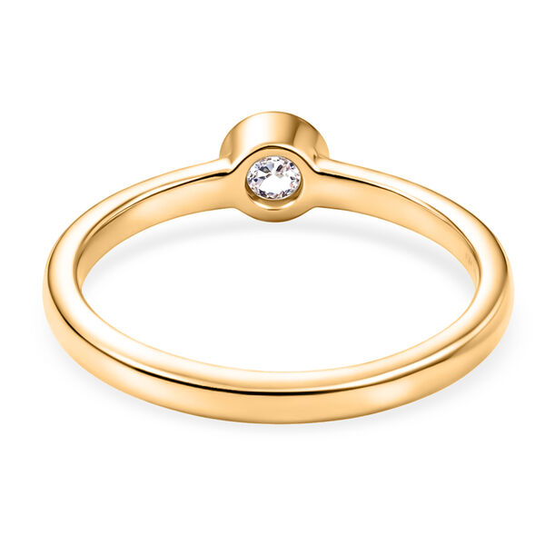 LUXURIANT DIAMOND - Lab Grown Diamant VS-EF Ring 925 Silber 750 Gelbgold Vermeil (Gr&ouml;&szlig;e 19.00) ca. 0,25 ct image number 5