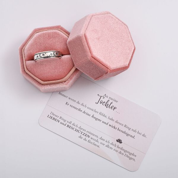 Nachthimmel Spinning Ring Geschenkset in platiniertem Silber image number 13