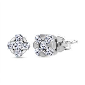 LUXURIANT DIAMOND - Lab Grown Diamant SI-GH Ohrringe 925 Silber rhodiniert ca. 0.50 ct