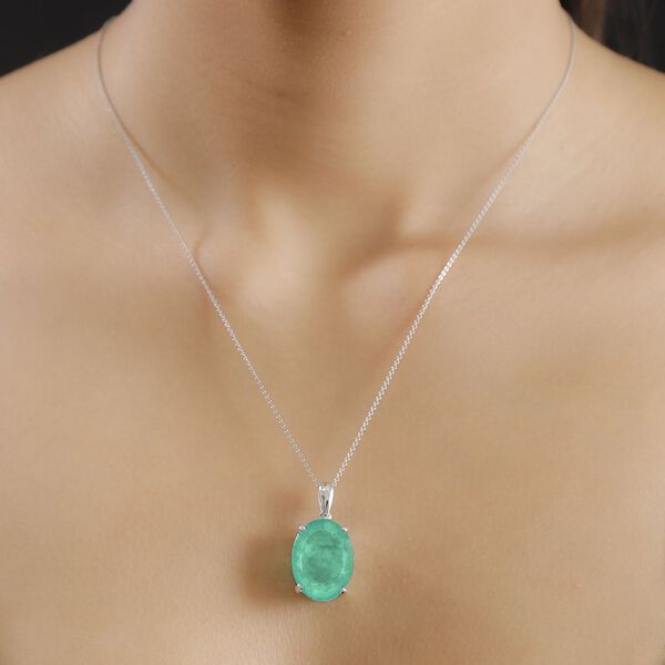 Smaragd Triplett Quarz Anhänger - 22,08 ct. image number 3