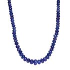 AA Premium Tansanit 45cm Perlen-Halskette - 267 ct. image number 0