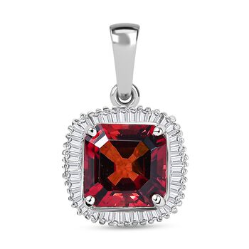 Rhapsody AAAA Rubellit, Wei&szlig;er Diamant VS-EF Anh&auml;nger, 950 Platin, ca. 2.24 ct