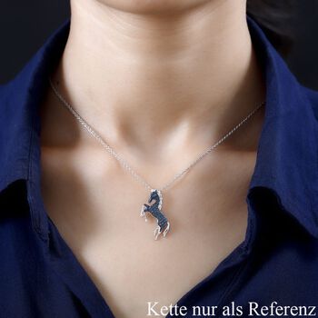 Pferd Anh&auml;nger mit blauen Diamantakzenten