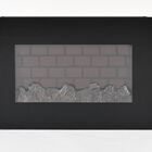 Elektrischer Wandkamin-Heizlüfter, Schwarz - Fernbedienung, 3D-Flammeneffekt, 5 LED-Farben, einstellbare Temperatur, Timer Überhitzungsschutz, langlebiges Metallgehäuse, 66 x 10 x 44 cm
