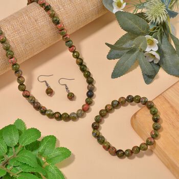 3er-Set - Unakite Schmuckset - 335 ct.