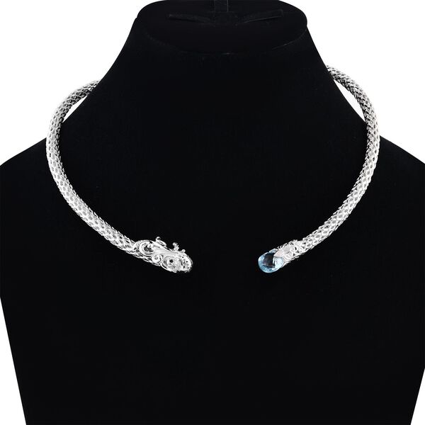 Royal Bali Kollektion- Blautopas Halskette, 50 cm - 7 ct. image number 6