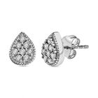 Weißer Diamant P3 Ohrringe 925 Silber rhodiniert ca. 0,05 ct.