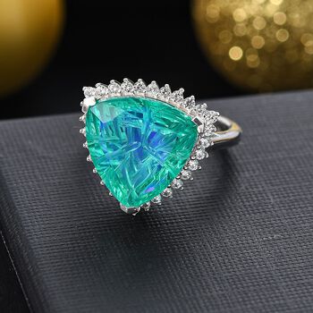 Pfau Triplett Quarz und Zirkon Ring - 10,95 ct.