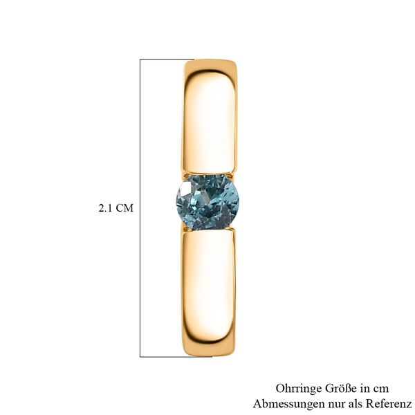 Blaue Zirkon-Ohrringe - 0,78 ct. image number 5