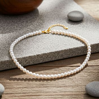 D'Joy AAA chinesische Akoya-Perle 50+5cm Halskette