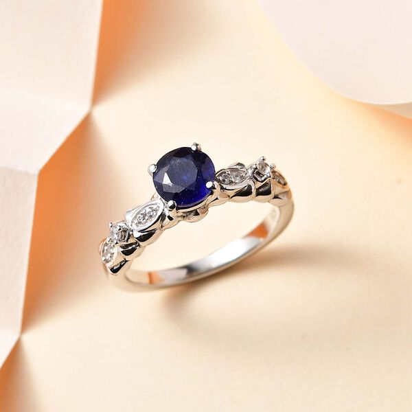 Masoala Saphir und Zirkon Ring - 1,46 ct. image number 2