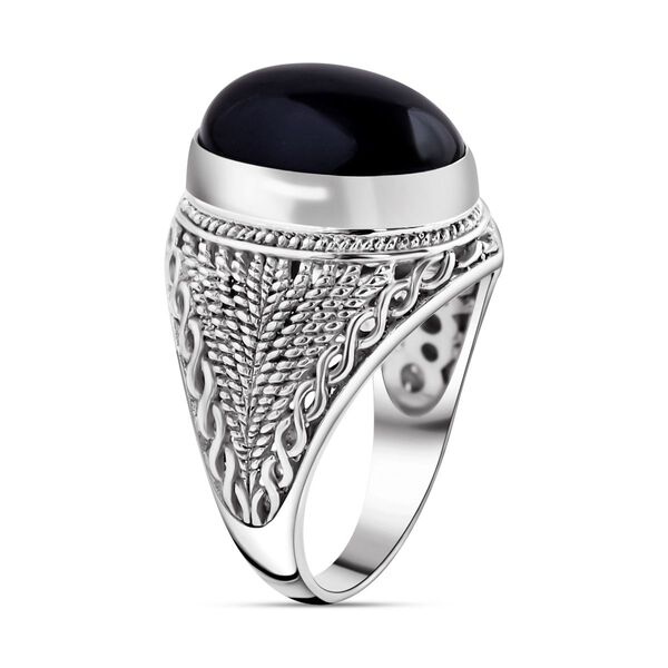 Royal Bali Kollektion- schwarzer Stern Diopsid Ring -16,10 ct. image number 3