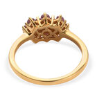 Lila Saphir Cluster Ring, 925 Silber vergoldet, 0,83 ct. image number 5