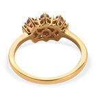 Lila Saphir Ring 925 Silber vergoldet (Größe 16.00) ca. 0,83 ct image number 5