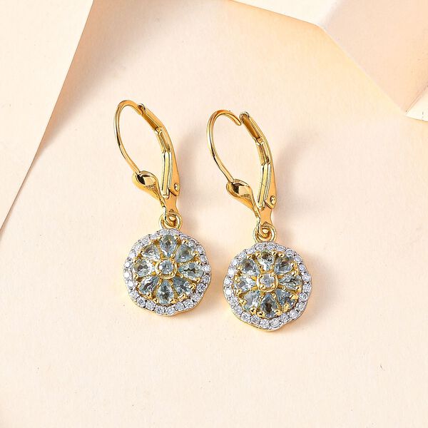 Alexandrit  und Moissanit Ohrringe - 1,55 ct. image number 2