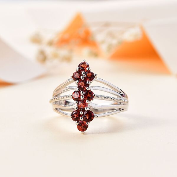 Roter Granat Ring Messing (Gr&ouml;&szlig;e 17.00) ca. 1,55 ct image number 1