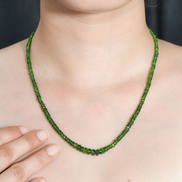 Nat&uuml;rliche Chromdiopsid-Halskette, 50 cm - 70 ct. image number 9