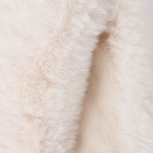 Damen Schal aus Kunstfell mit Magneten, Wei&szlig; image number 3