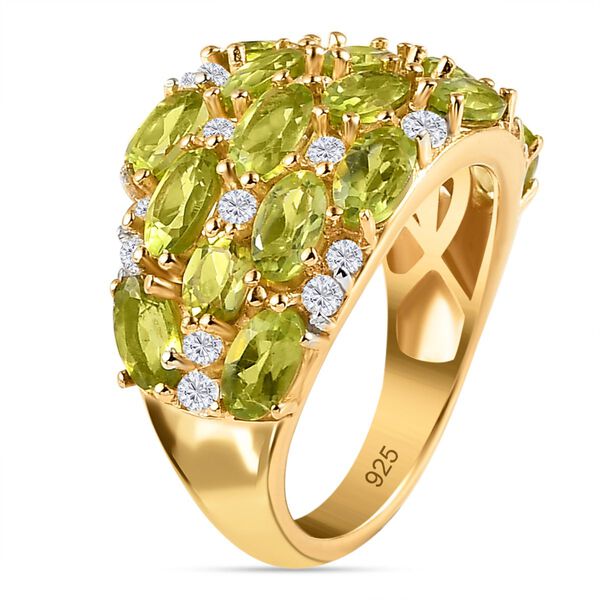 Nat&uuml;rlicher Peridot Ring, 925 Silber vergoldet (Gr&ouml;&szlig;e 16.00) ca. 5.15 ct image number 5