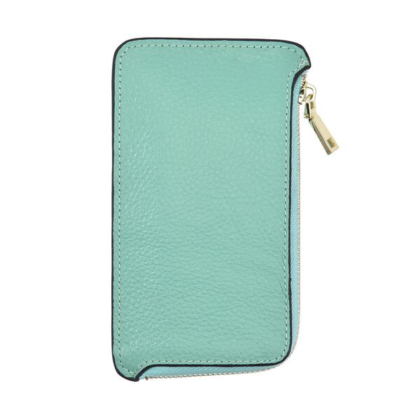 SENCILLEZ - Echtleder Portemonnaie mit RFID Schutz und 4 Kartenfächern, Mintgrün image number 2