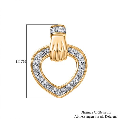 Lab Grown Diamant SI Ohrringe 925 Silber 750 Gelbgold Vermeil ca. 0,50 ct. image number 5