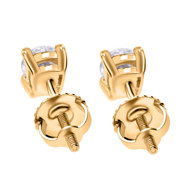 LUXURIANT SGL zertifizierte VS-EF Labor Diamant Ohrringe in 375 Gelbgold - 0,50 ct. image number 6