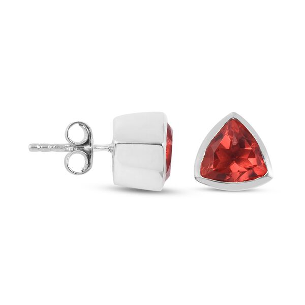 Sonnenfeuer Orange Triplett Quarz Ohrstecker 925 Silber platiniert ca. 3,81 ct image number 4