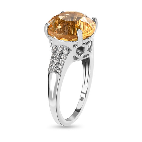 Hanabi Schliff - Citrin und Zirkon-Ring - 6,86 ct. image number 5