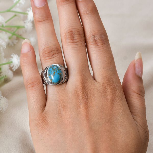 Blauer T&uuml;rkis-Ring - 5,56 ct. image number 3