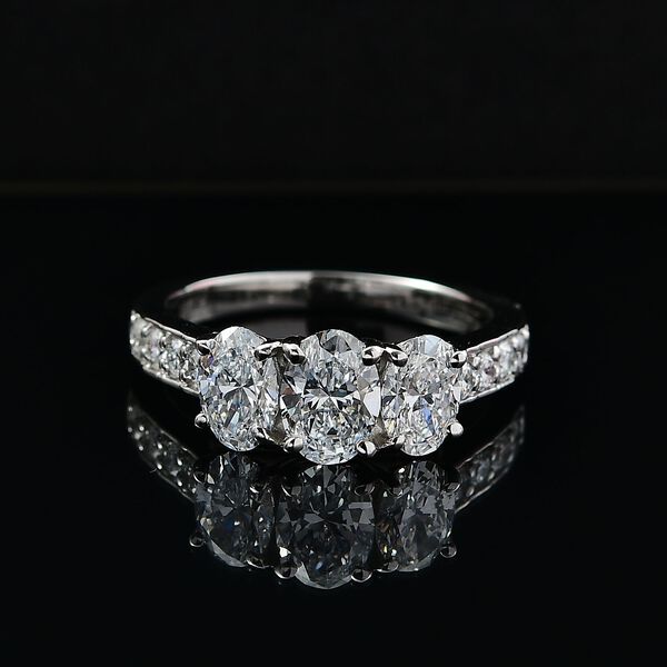 LUXURIANT SGL zertifizierter VS-EF Labor Diamant Ring in 950 Platin - 2,05 ct. image number 4